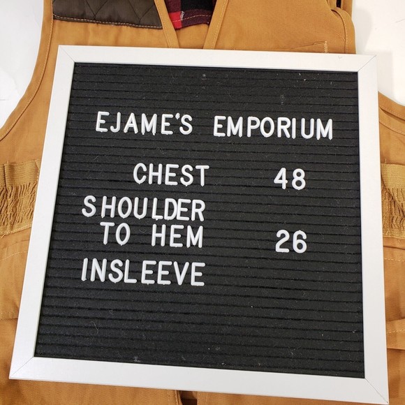 Vintage 60s 70s Black Sheep Bird Hunting Vest Game Pocket XL Japan 48" Chest - Picture 8 of 8